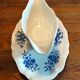 Saaucière porcelain Sarreguemines old romantic décor blue