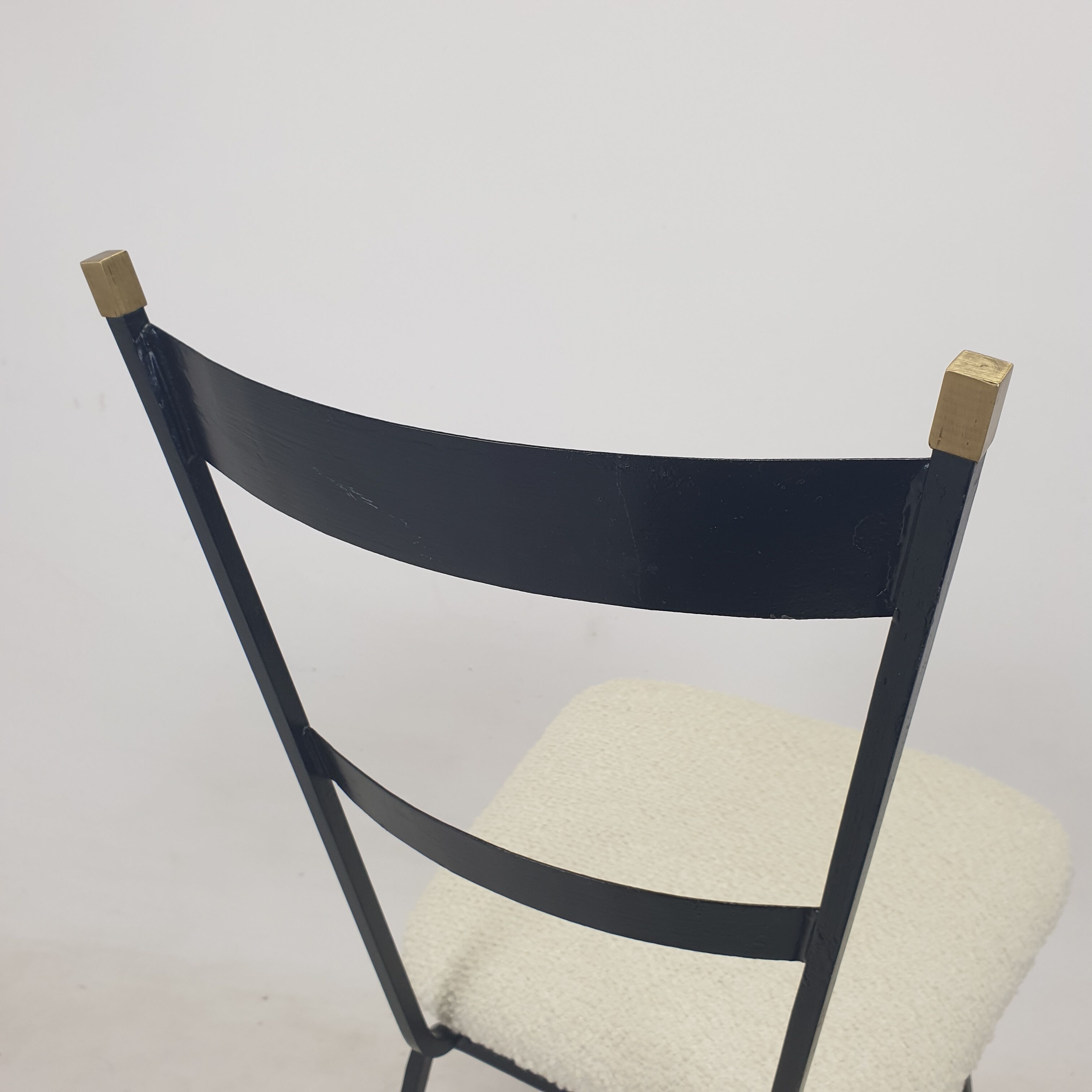 Set of 2 Italian Metal and Brass Chairs, 1960's