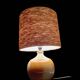 Handcrafted lamp in stoneware and jute fabric: wabi-sabi spirit (1970s-80s)