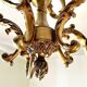 Golden bronze chandelier in Louis XV style
