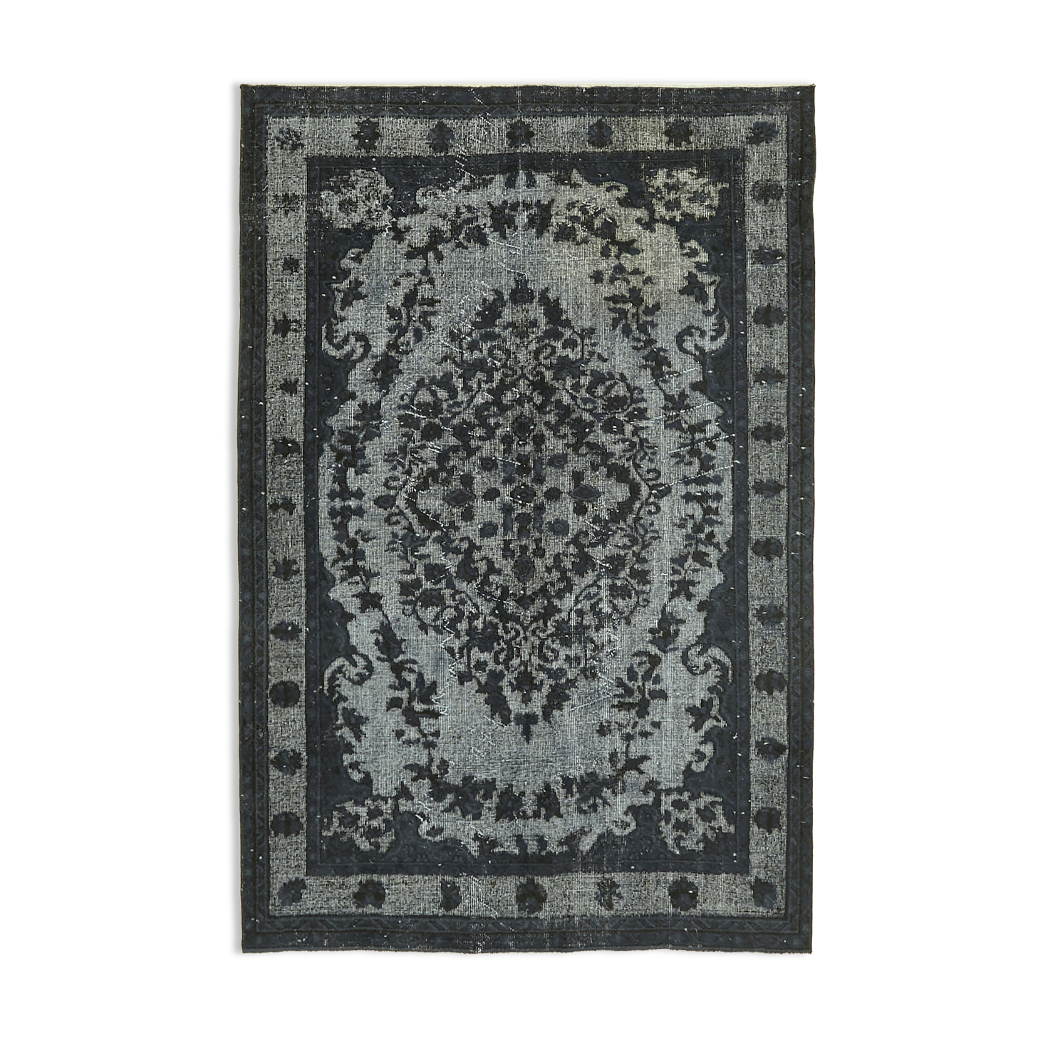 Tapis anatolien antique noué à la main des années 1970 176 cm x 263 cm