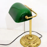 Desk lamp (library/banker) green & gold