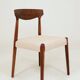 Set of two dining chairs in Scandinavian design.