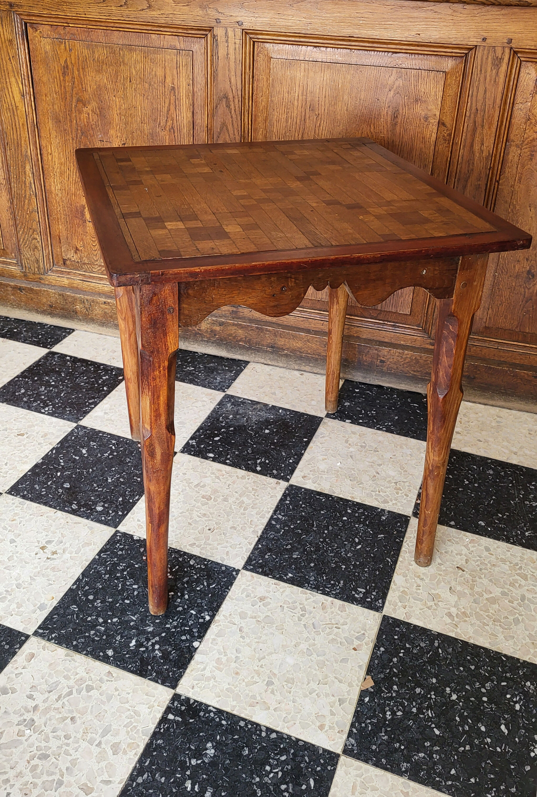 Square wooden table