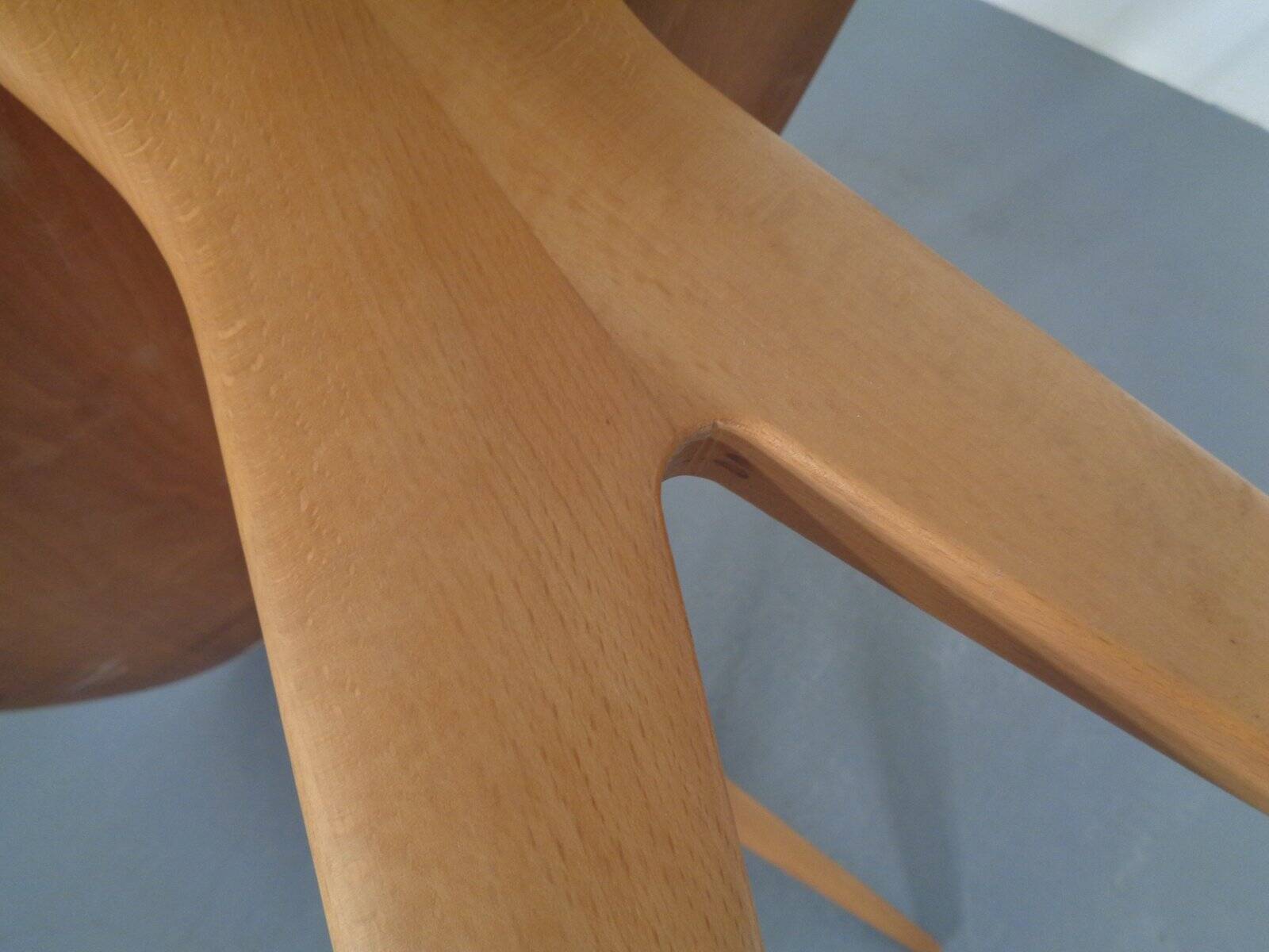 Italian Beech Side Table, 1960s
