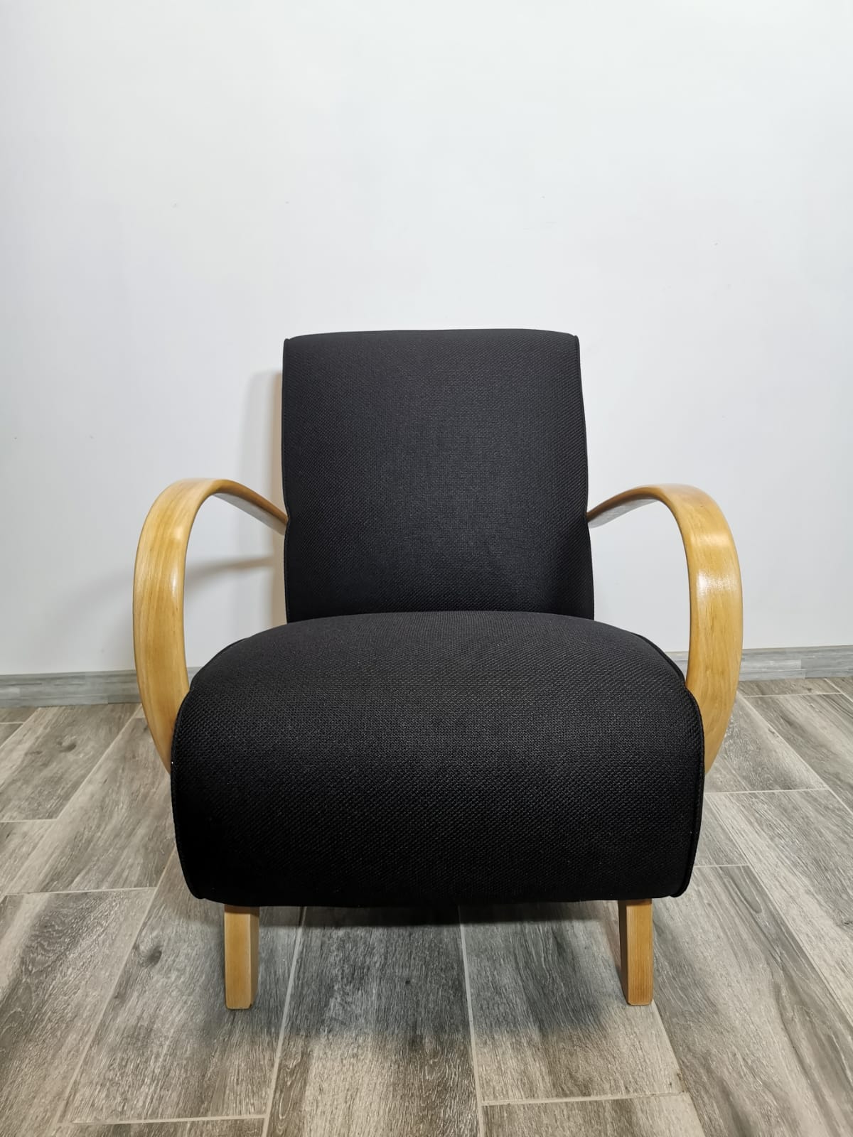 Black Armchair by Jindrich Halabala, 1940s