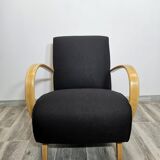 Fauteuil noir par Jindrich Halabala, années 1940