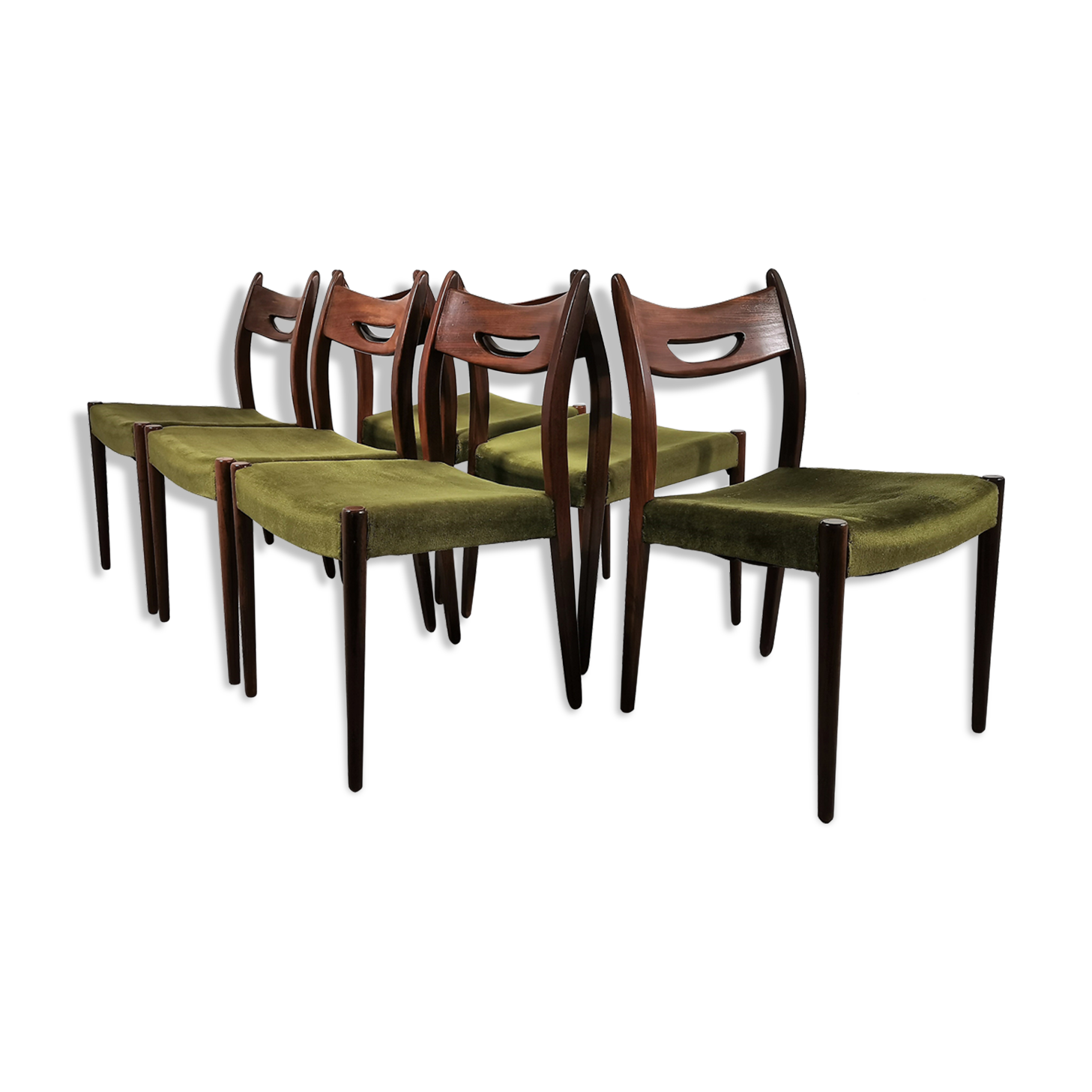 Set Vintage Teak Dining Chairs