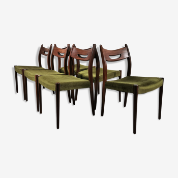 Set Vintage Teak Dining Chairs