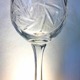 Set of 12 cut crystal wine glasses