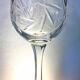 Set of 12 cut crystal wine glasses