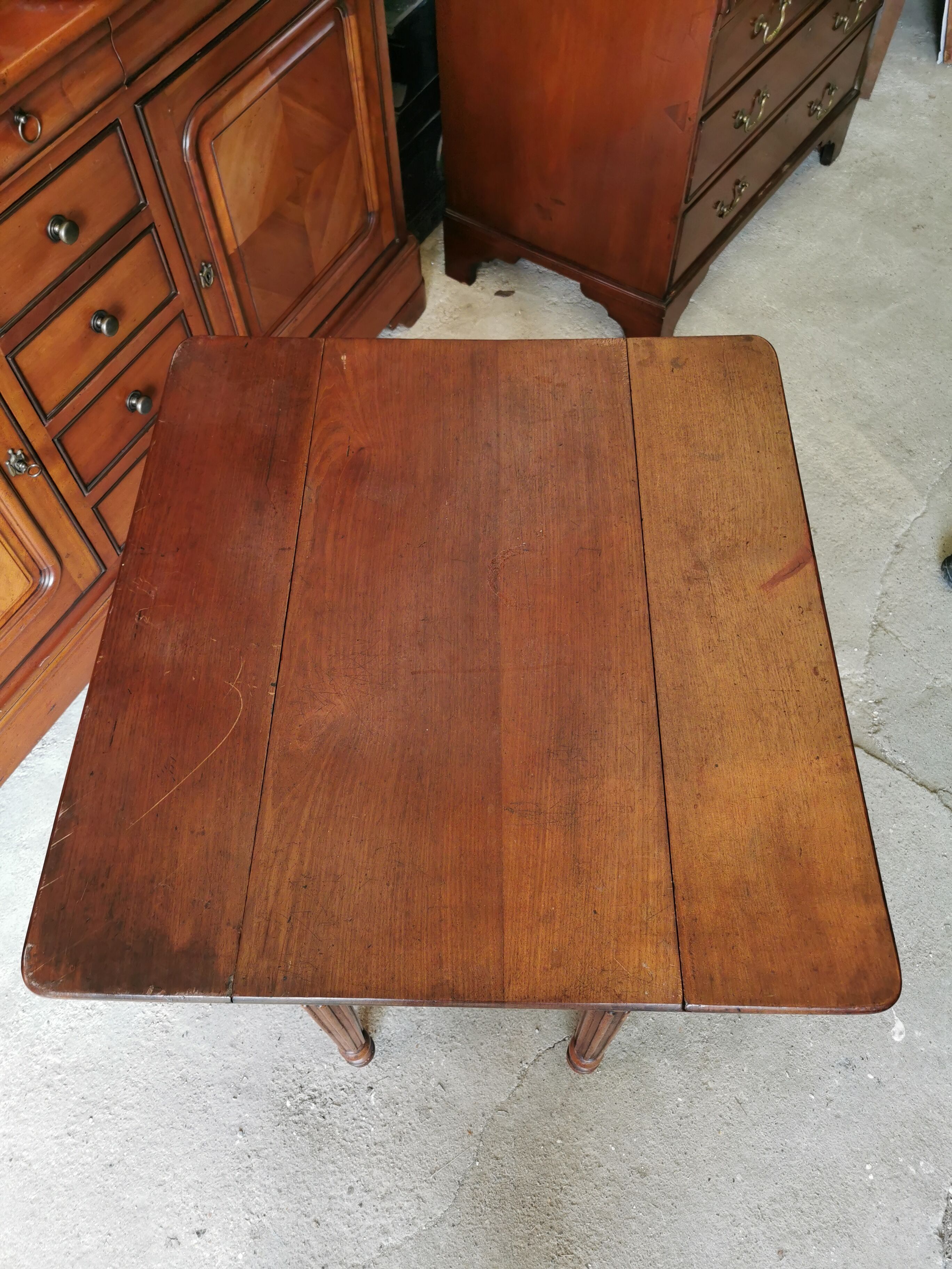 Abating side table, 19th century, solid mahogany