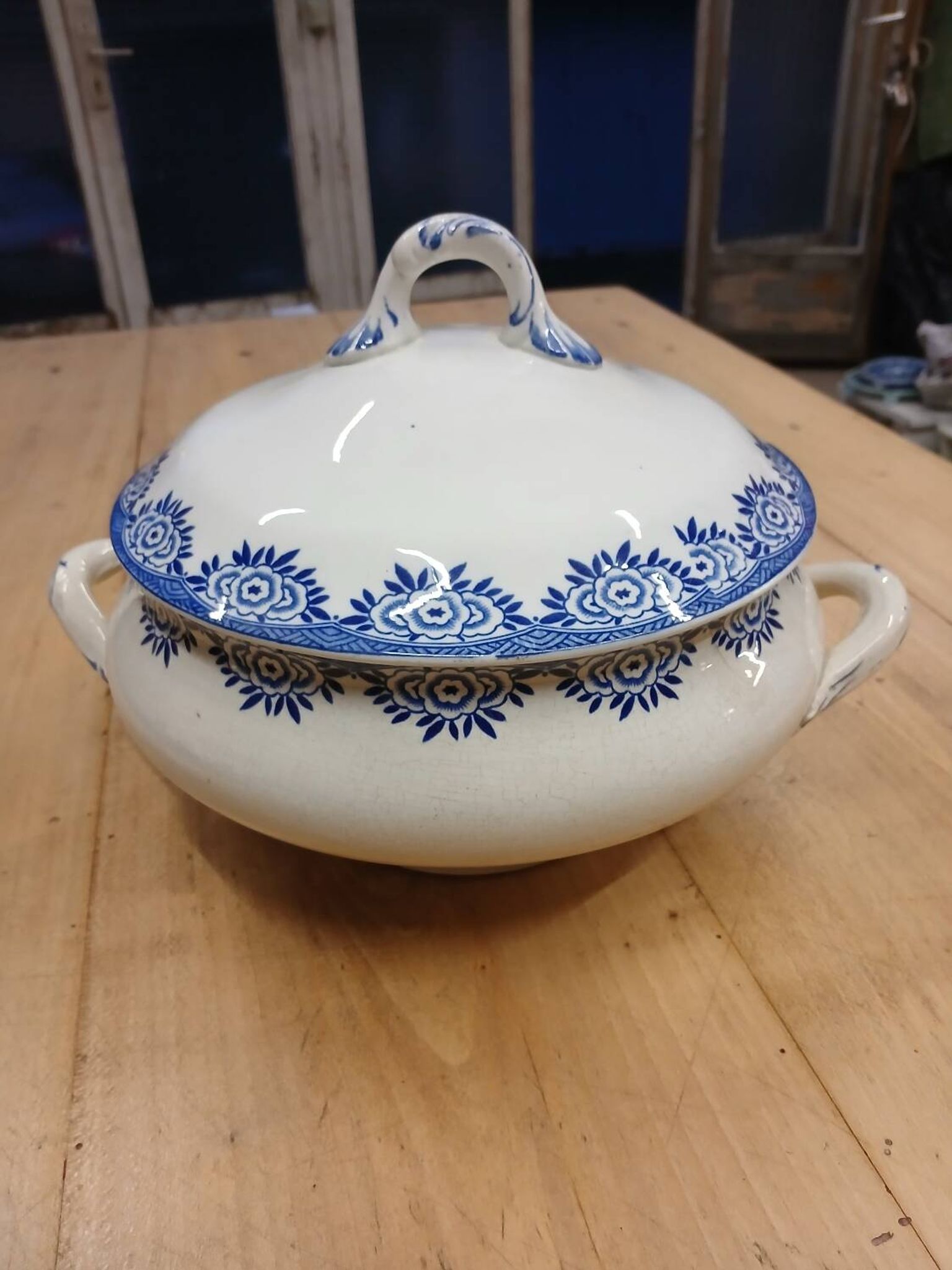 Old soup tureen Digoin and Sarreguemines