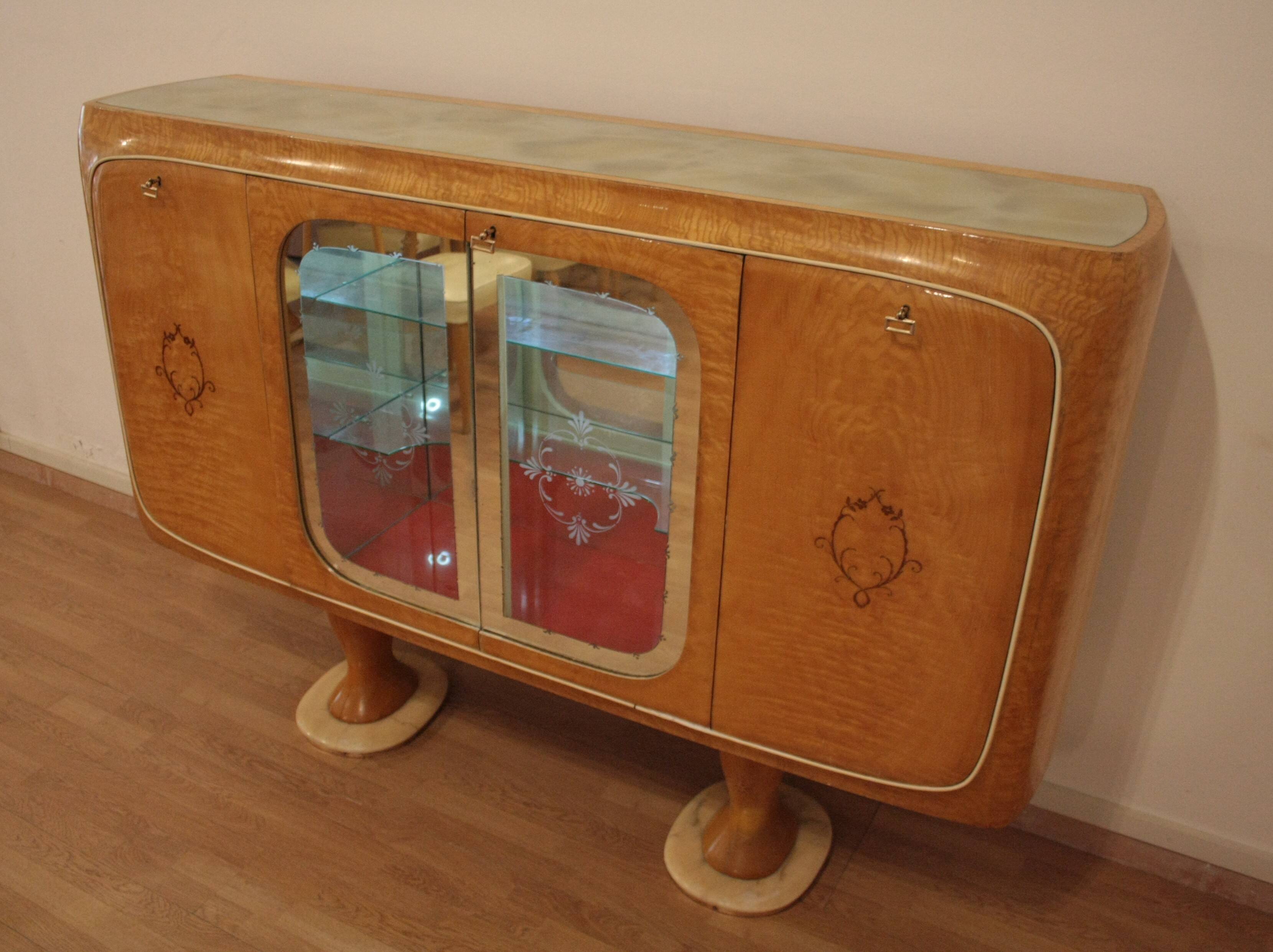 Meuble bar Buffet Mid-Century Modern, années 1950