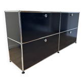 USM Haller Chest of Drawers in Graphite Black 1/2