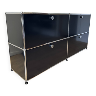 USM Haller Chest of Drawers in Graphite Black 1/2