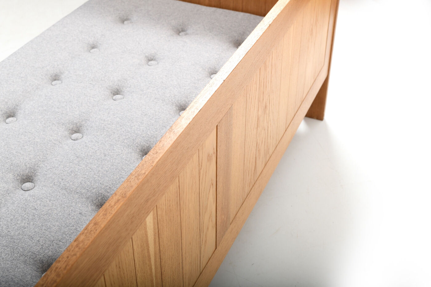 Fine Danish Box Sofa / Daybed in Oak 1960s. New Upholstered