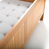 Fine Danish Box Sofa / Daybed in Oak 1960s. New Upholstered