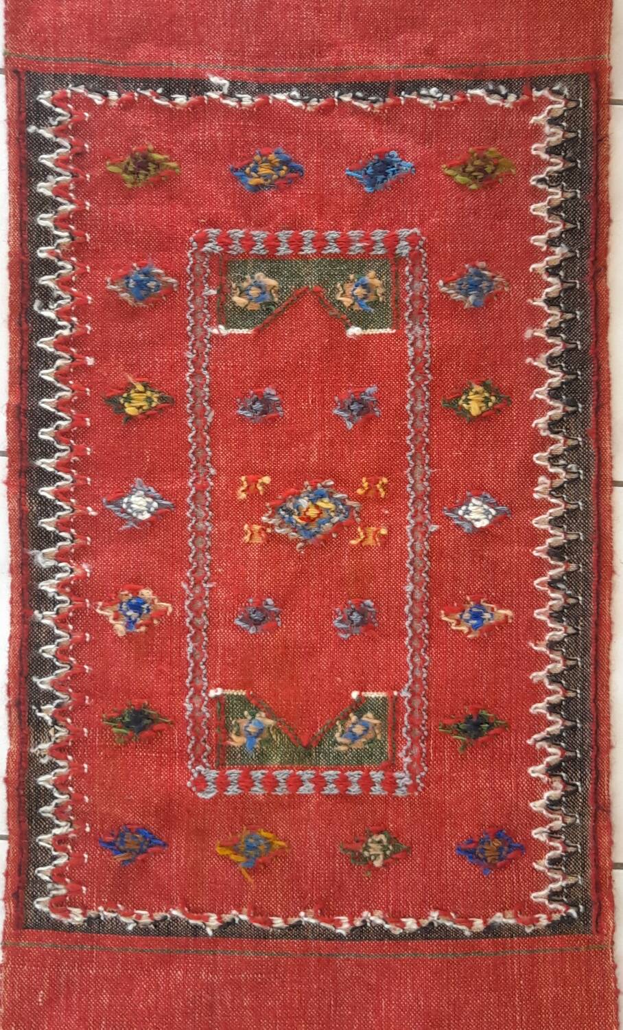 Soumak Kilim Rug in Wool – 95x52cm