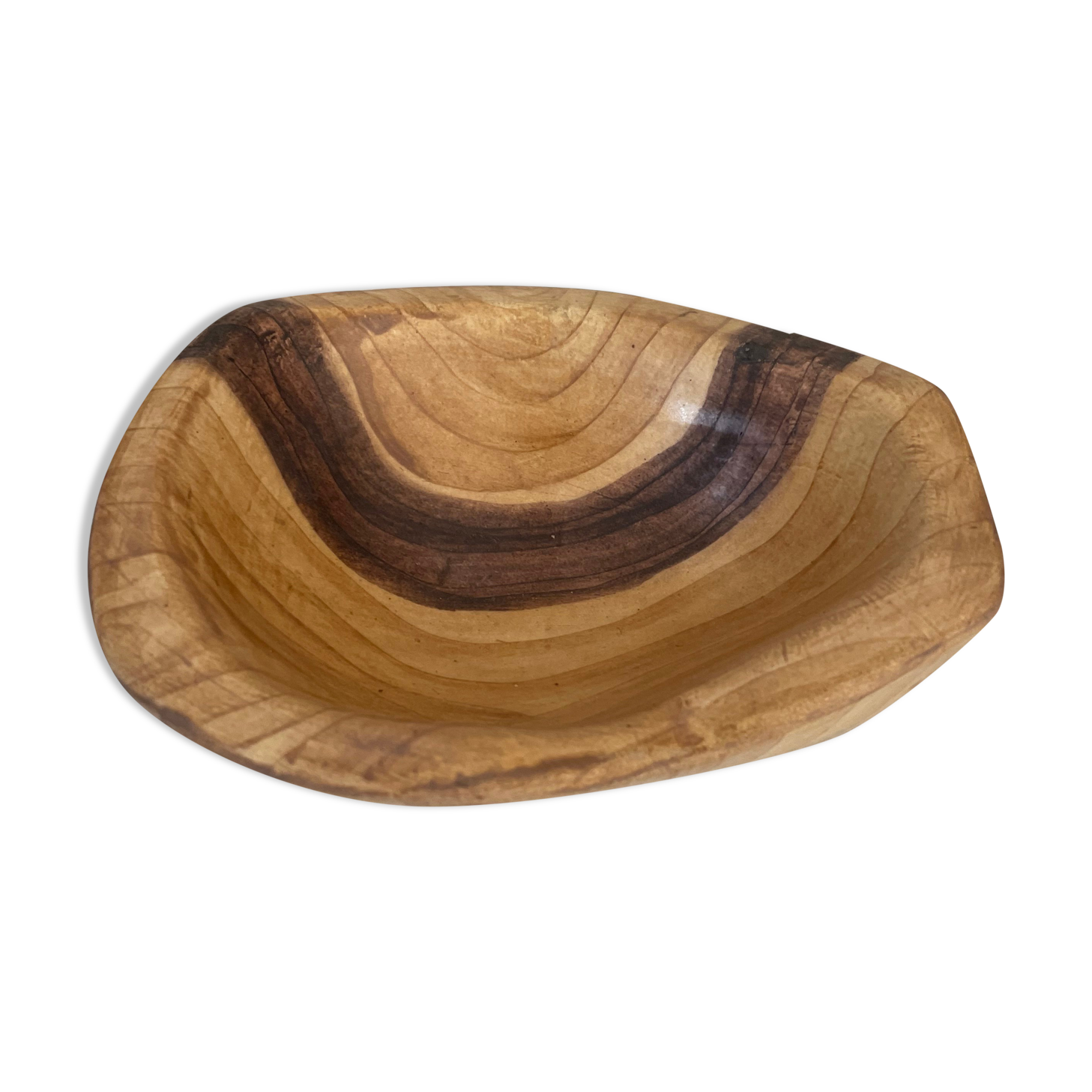 Wood-style ceramic ashtray