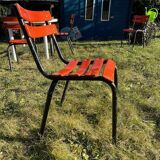 Set of 12 metal chairs