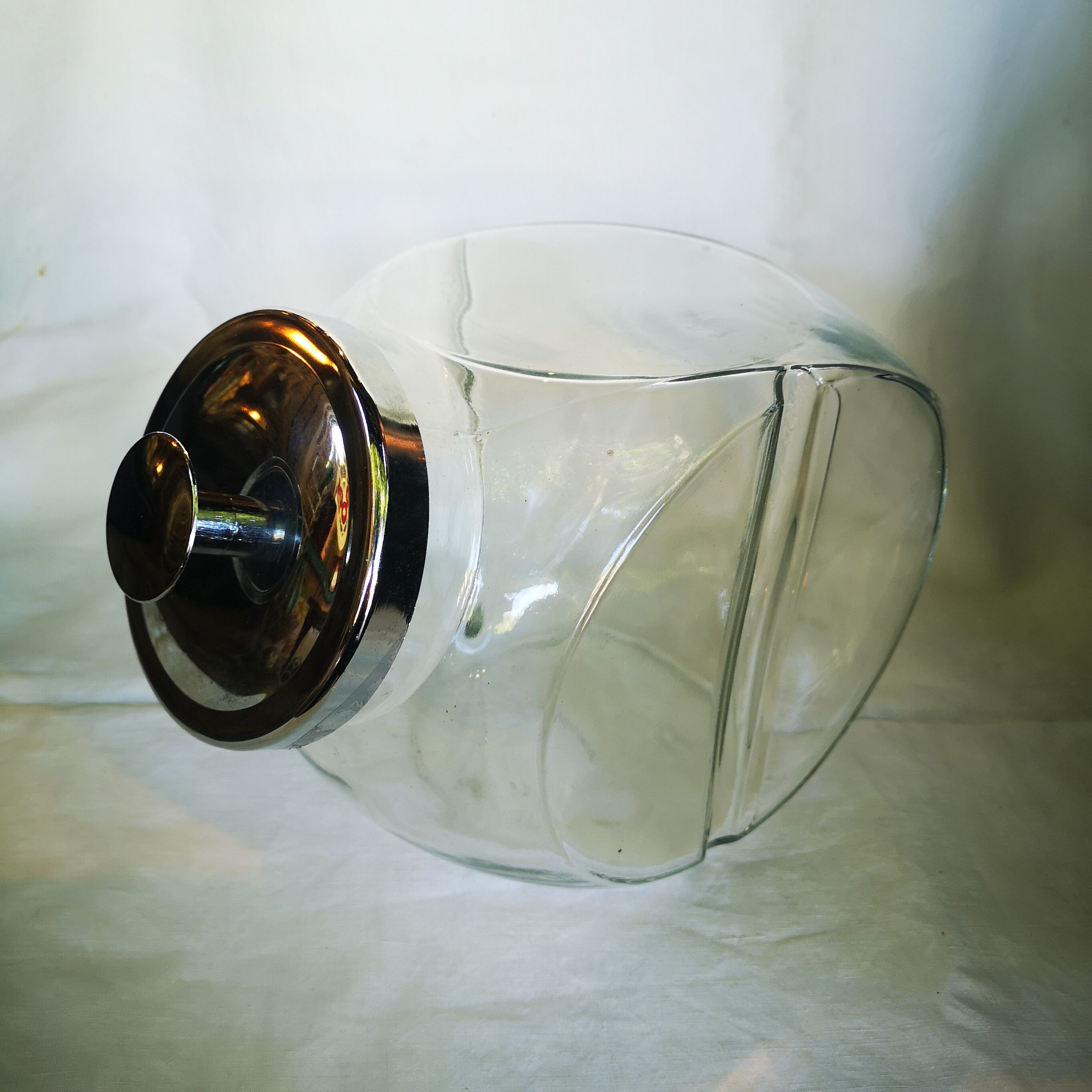 Bocal à bonbons en verre vintage