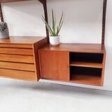 Scandinavian modular shelf in royal teak system by Poul Cadovius
