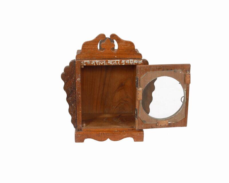 Vitrine murale petite ancienne boite a horloge patine d'origine inde