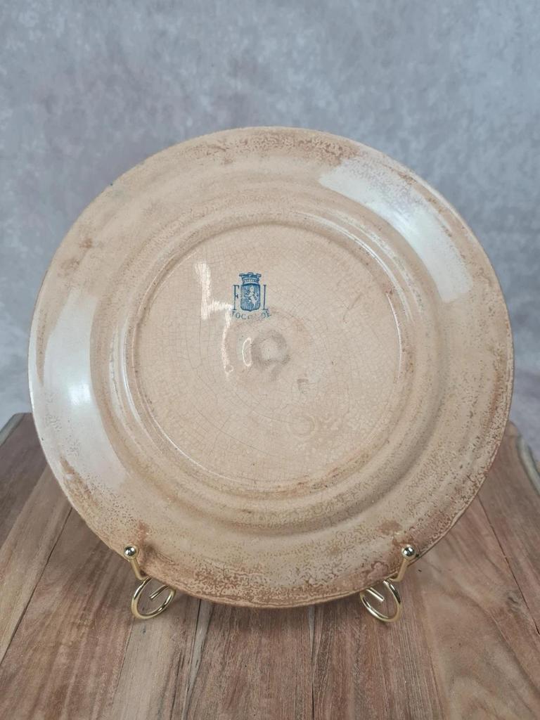 Antique plate model "Joconde", Victorian blue decoration