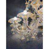 Contemporary Venetian "Ca Rezzionico" Gold Murano Glass Chandelier