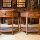 Rattan bedside tables