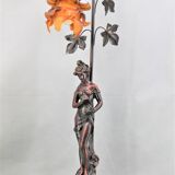 Brown patina table lamp