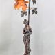 Brown patina table lamp
