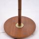 Lampadaire - Teck - Abat-jour plissé - Design danois - Années 1960