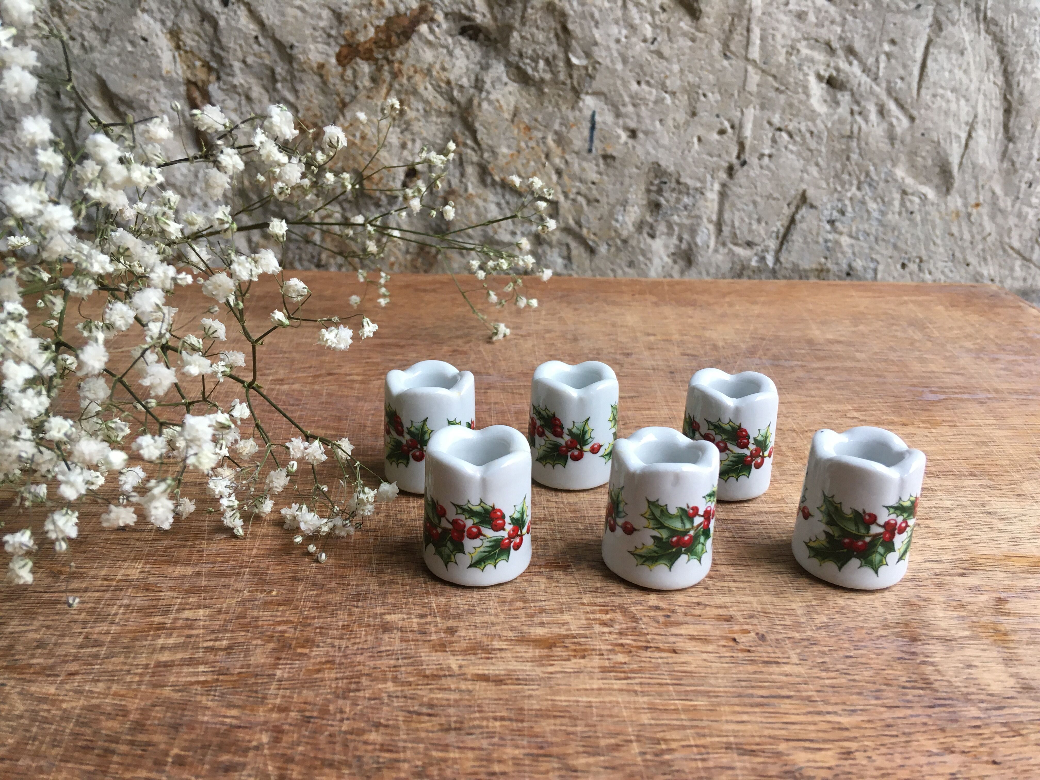 Lot de 6 bougeoirs de Noel