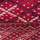 Tapis principal antique turkmène Tekke, 302x245 cm, Bokhara turkmène rouge noir 2504
