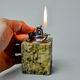 Beige alabaster lighter by Romano Bianchi, Italy, 1970