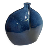 Blue glazed stoneware vase