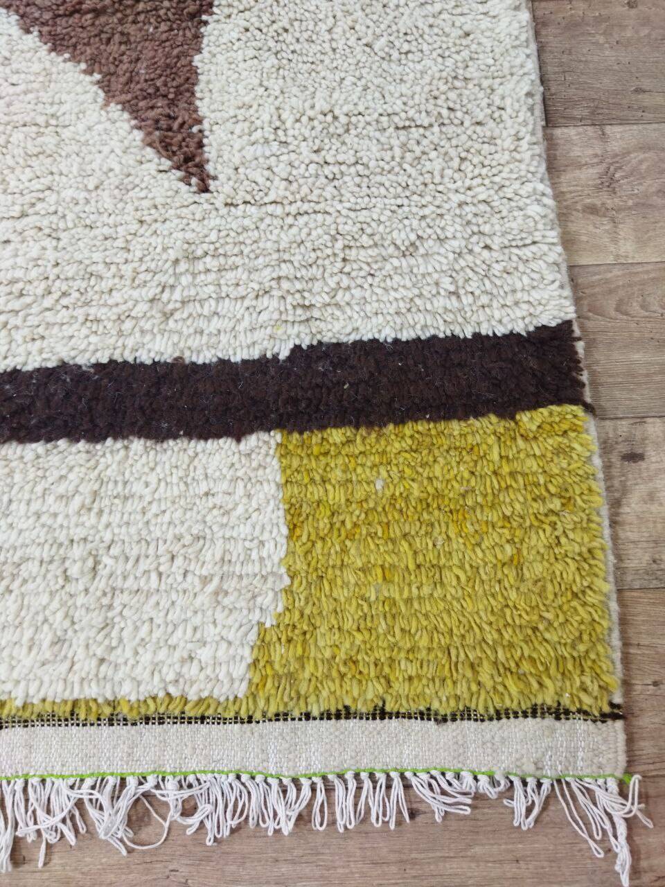 Handmade wool Berber rug 247x156
