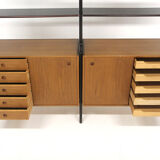 Scandinavian "Double" bookshelf in teak, Sweden, 1950.