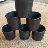 Set of 6 stoneware cups