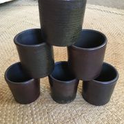 Set of 6 stoneware cups