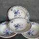 Six "grandma" plates of gien with blue flowers