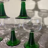 6 verres à pied vintage