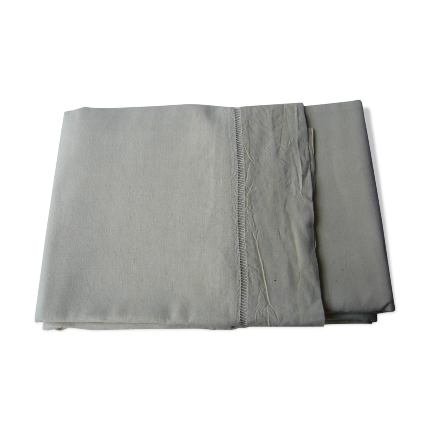 Old embroidered linen sheets