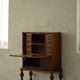 Modern Danish secretary, unique handmade oak, mid-20th century.