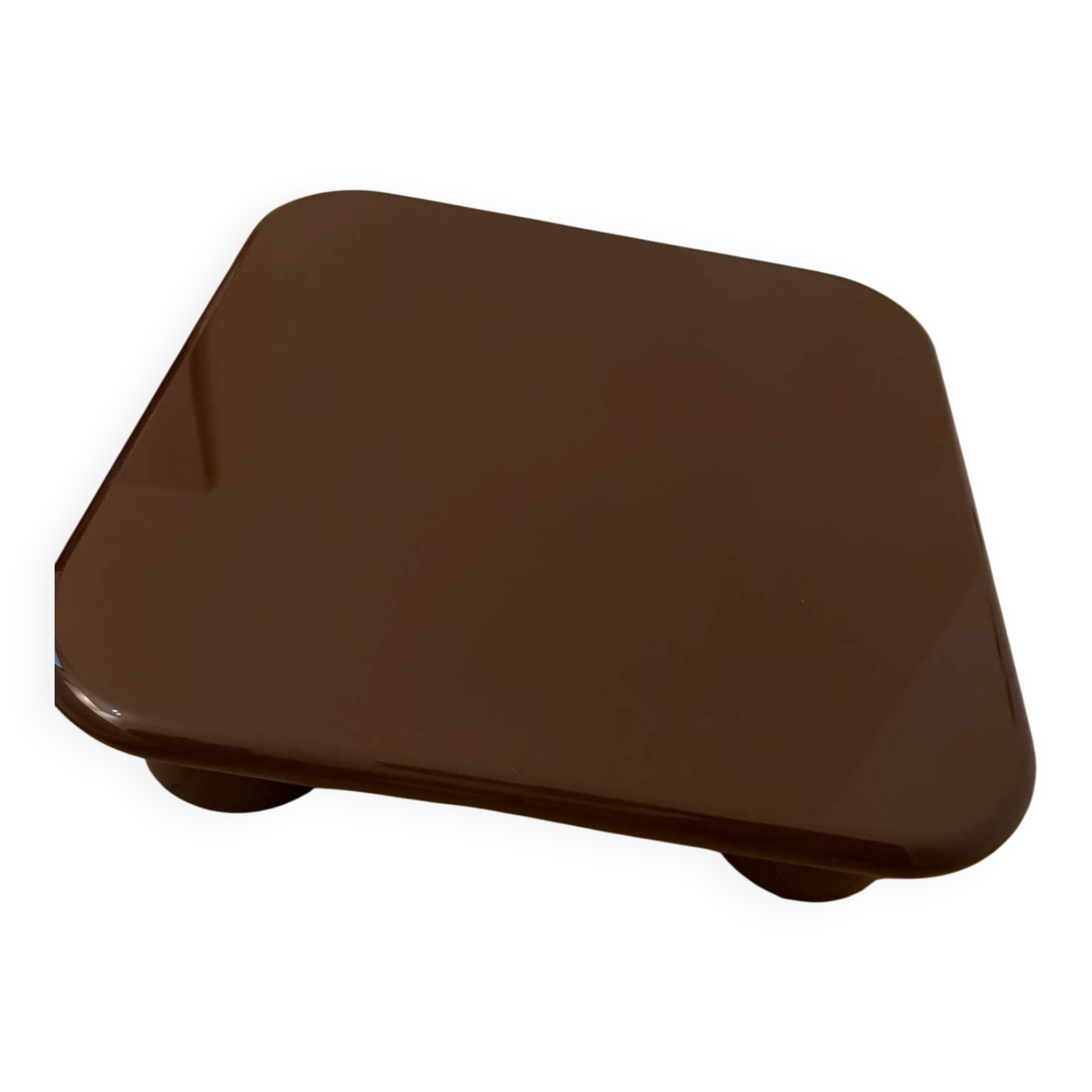 Chocolate varnished coffee table Pastill
