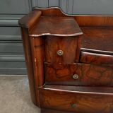 Art Deco chest of drawers in flamed mahogany with 5 drawers