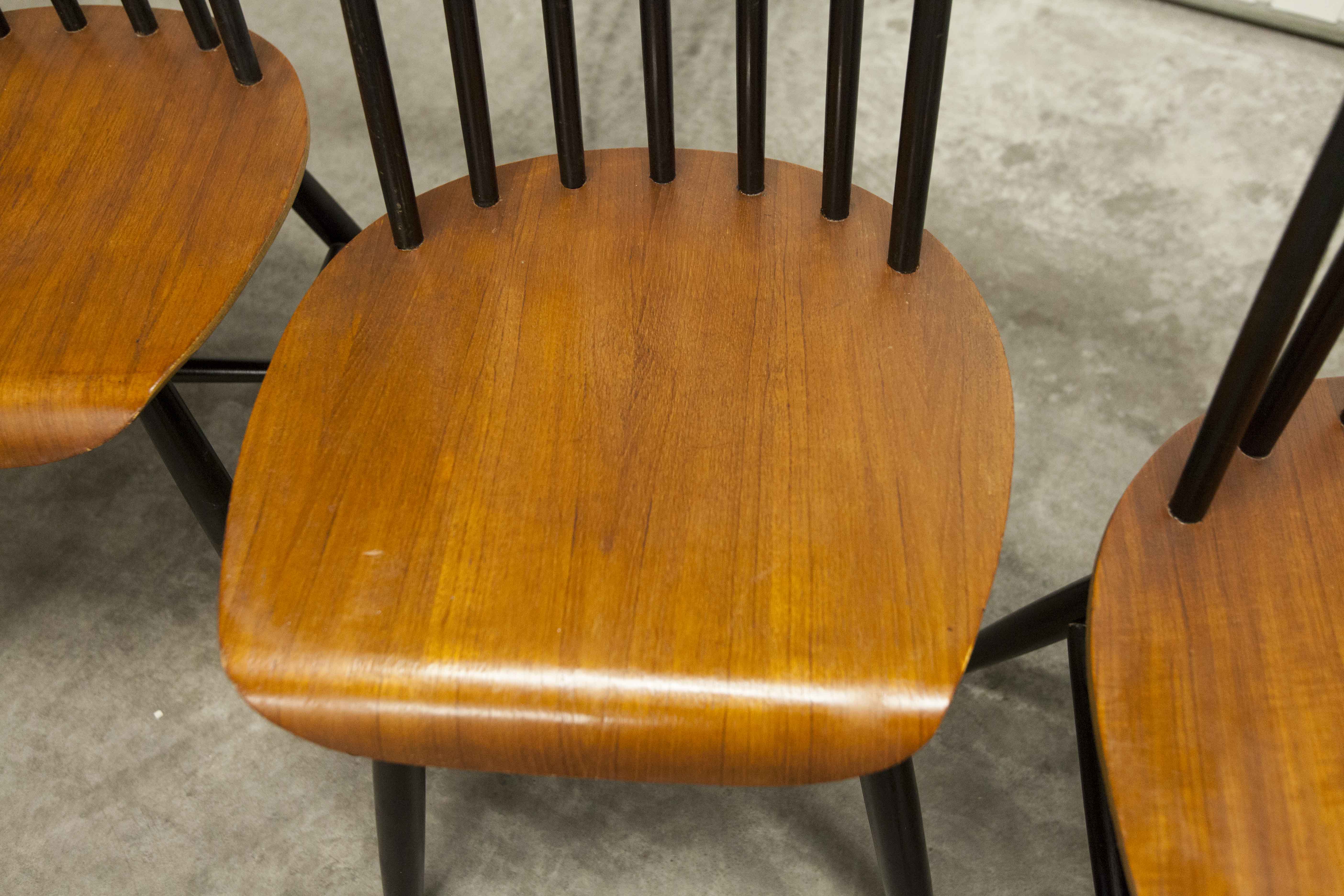 Set of 4 Fanett chairs by IImari Tapiovaara 1960