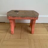 Small step foot in old wood